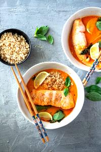 1 Serving Salmon Curry Harvest Rice Bowl