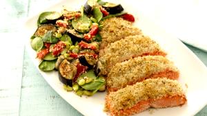 1 Serving Salmon Fillets, Mediterranean Crusted