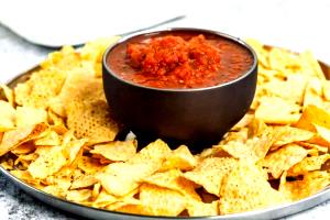 1 serving Salsa Roja w/ 4 Chips