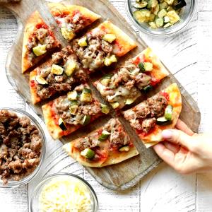 1 Serving Sausage Flatbread Pizza
