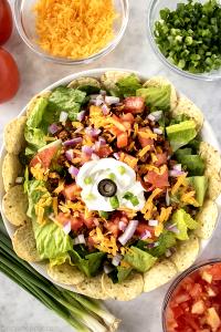 1 Serving Savor Size Chili And Cheese Taco Salad