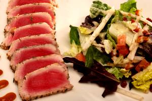 1 Serving Sea Red Ahi Tuna With Mustard Vinaigrette Add