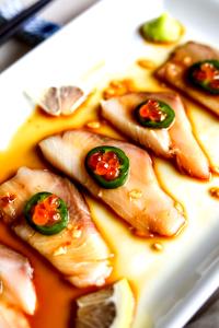 1 Serving Seared Hamachi Carpaccio - Special Request No Sauce