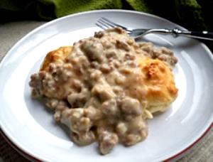 1 Serving Seniors Cup Of Sausage Gravy