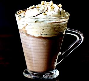 1 Serving Short - Hazelnut Signature Hot Chocolate - Whip - Whole Milk