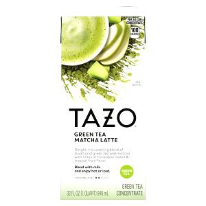 1 Serving Short - Tazo Green Tea Latte - 2% Milk