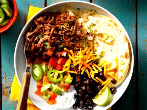 1 Serving Shredded Beef Burrito Platter
