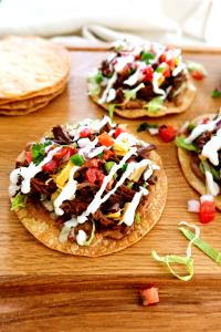 1 Serving Shredded Beef Tostada