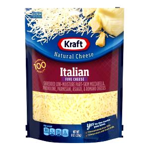 1 Serving Shredded Italian Cheese Blend