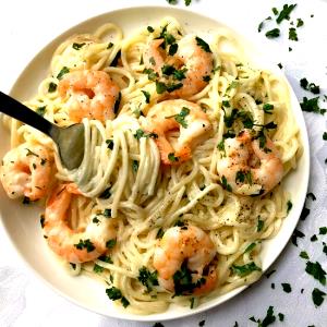 1 serving Shrimp Alfredo