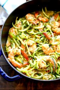 1 serving Shrimp Scampi Zucchini Fettuccine
