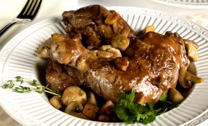 1 Serving Signature Selection, Salmon, Coq Au Vin
