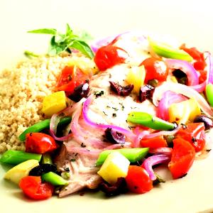 1 serving Simply Grilled Tilapia with Steamed Veggies