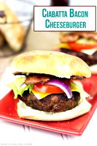 1 Serving Single Bacon & Cheese Ciabatta Burger
