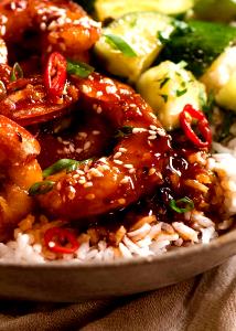 1 serving Sizzling Asian Shrimp & Broccoli