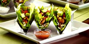 1 serving Skinnylicious Mexican Chicken Lettuce Wrap Tacos
