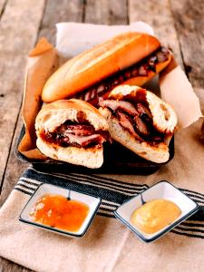 1 serving Sliced Pork Sandwich on Garlic Bread