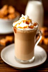 1 Serving Small Caramel Caffe Latte 12Oz. - Homogenized Milk
