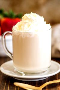 1 Serving Small White Mocha With Whip 12Oz., 8 Tbsp. Whipped Cream - Fat Free