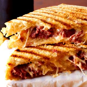 1 Serving Smoked Bacon & Cheddar Panini W/ Egg Whites - Fruit Medley Combo