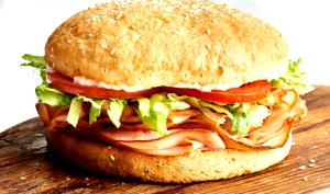 1 Serving Smoked Turkey Breast Sandwich (Sm.)