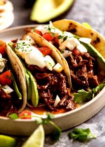 1 Serving Soft Taco W/Shredded Beef