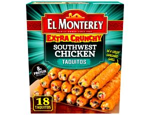1 Serving Southwest Chicken Taquitos In A Seasoned Batter