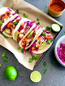 1 serving Southwest-Style Tacos with Grilled Shrimp