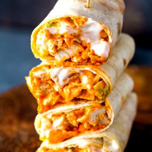1 Serving Spicy Buffalo Chicken Snack Wrap With Grilled Chicken
