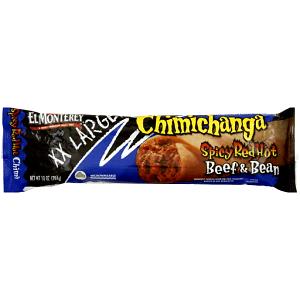 1 Serving Spicy Red Hot Beef & Bean Chimichangas - XX Large