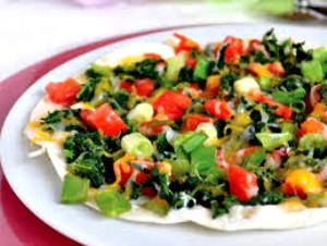 1 Serving Spinach-And-Cheese Tortilla Pizza