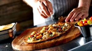 1 Serving Spinach & Bacon Grilled Flatbread