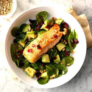 1 serving Spinach Salad with Grilled Atlantic Salmon