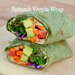 1 Serving Spinach Veggie Wrap
