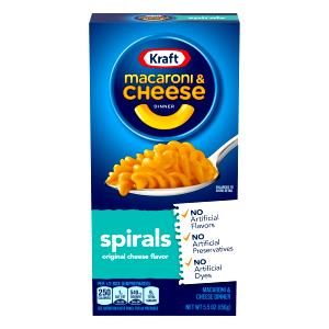1 Serving Spirals And Cheese Dinner
