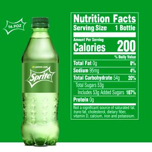 1 Serving Sprite 16 Oz