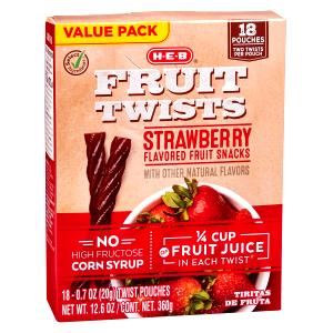 1 Serving Squiggles 100% Fruit Twist - Strawberry