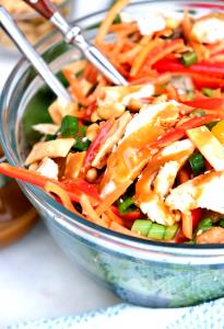 1 Serving State Line Chinese Chicken Salad - Special Request Less Peanuts And No Dressing