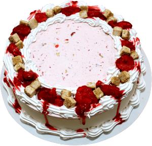 1 Serving Strawberry Cheesequake Blizzard Cake, 8", 1/8 Of Cake