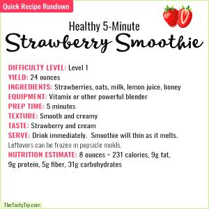 1 Serving Strawberry Smoothie Mix