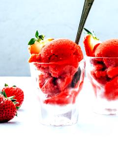1 Serving Strawberry Sorbet Pints Ice Cream