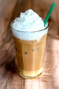 1 Serving Sugar Free White Chocolate Mocha With Whip - Skim Milk - 20 Oz.