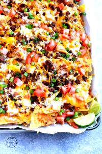 1 serving Super Beef Nachos - Queso (Regular)