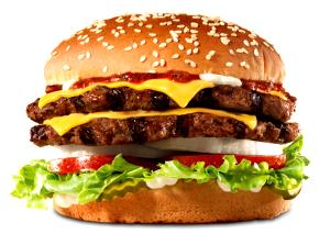 1 Serving Super Star With Double Cheese Hamburger