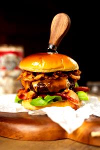 1 Serving Sweet & Tangy BBQ Bacon Burger