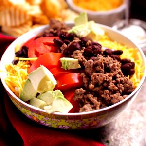 1 Serving Taco Salad With Red Beans No Salsa