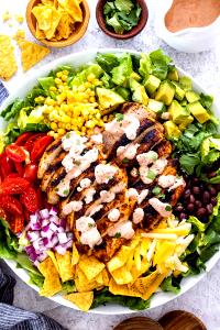 1 Serving Taco Salad With Southwest Chicken Chili No Salsa