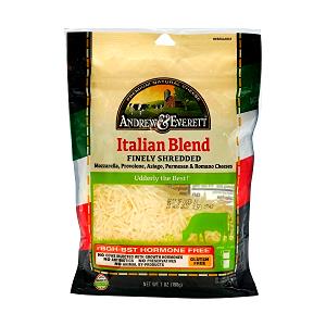 1 Serving Italian Blend (Mozzarella, Provolone, Asiago And Parmesan), Fancy Shredded Cheese