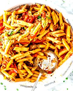 1 Serving Italian Sausage And Pepper Pasta