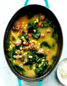 1 Serving Italian Style Wedding Soup With Meatballs